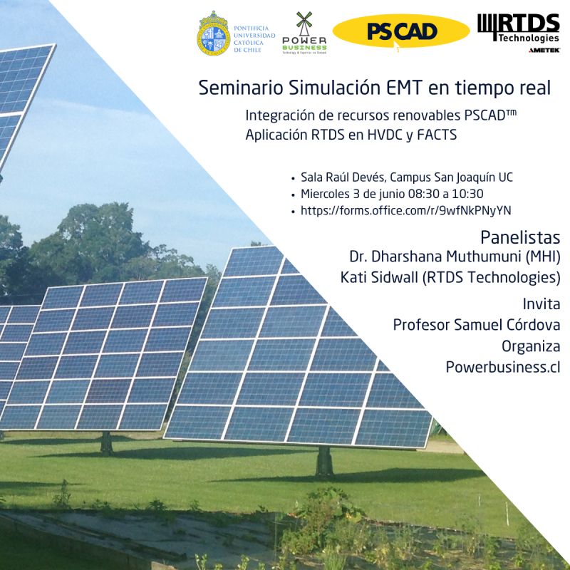 Seminario simulación EMT PSCAD RTDS Powerbusiness